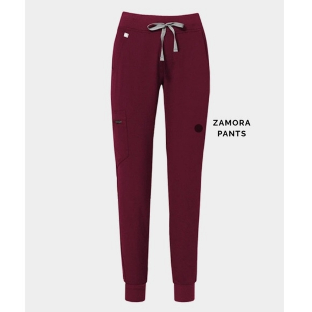 NWOT Figs Burgundy Zamora Joggers